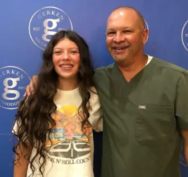 Dr. Gerken with patient